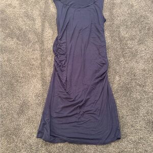 Elegant Blue maternity Sleeveless Dress